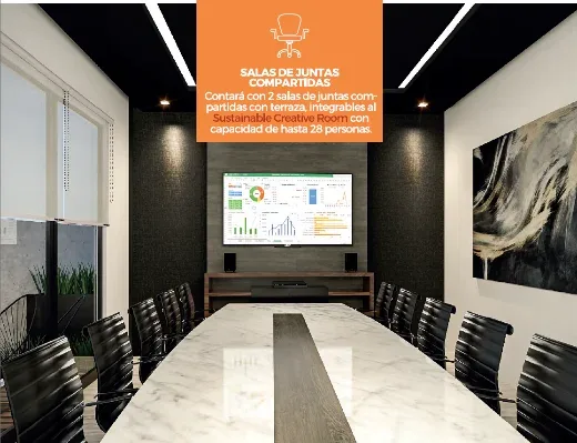 Sala de juntas en el Penthouse de Edificio Milex